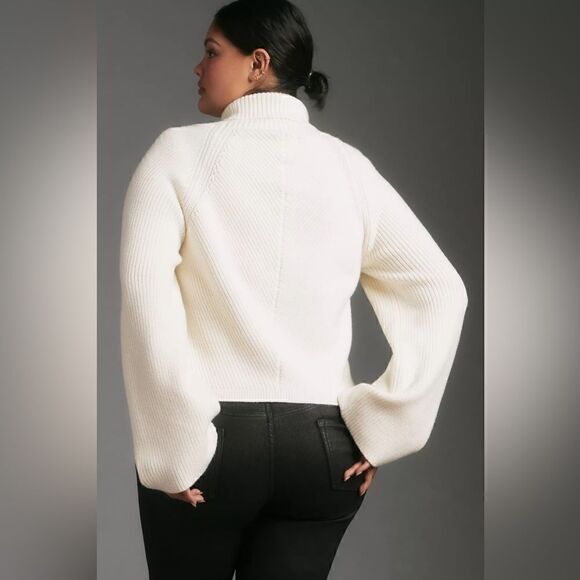 Anthropologie Maeve Cropped Turtleneck Sweater Size 1X - Picture 7 of 7